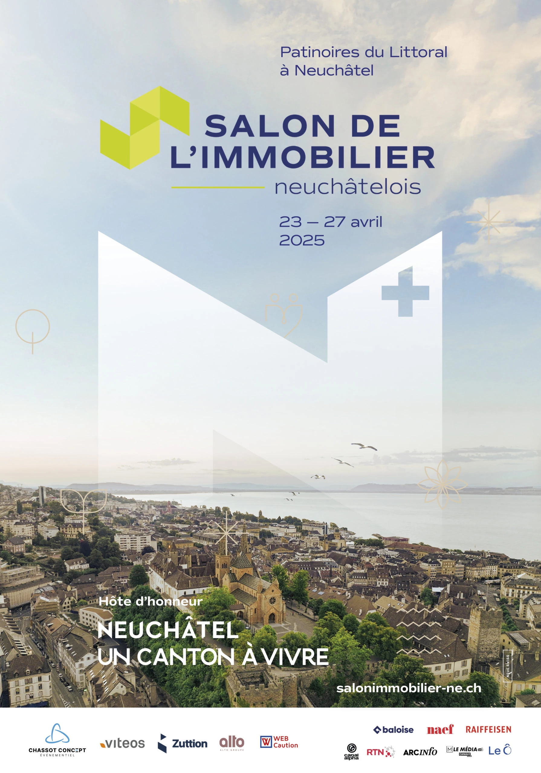Affiche Salon de l'Immobilier Neuchâtelois 2026